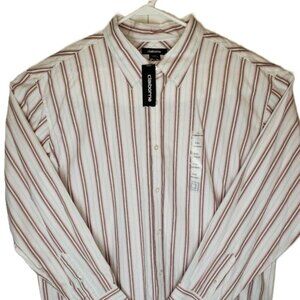 Claiborne XXL Pink Striped Button-Up Shirt NWT